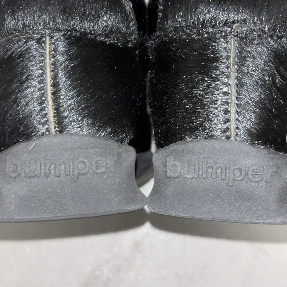 Giugiaro Bumper Black Pony Hair Ankle Chukka Boots EU 24‎ US  7 Gorpcore School